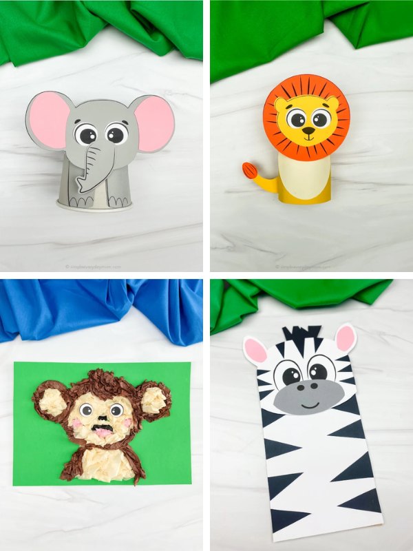 zoo crafts for kids collage