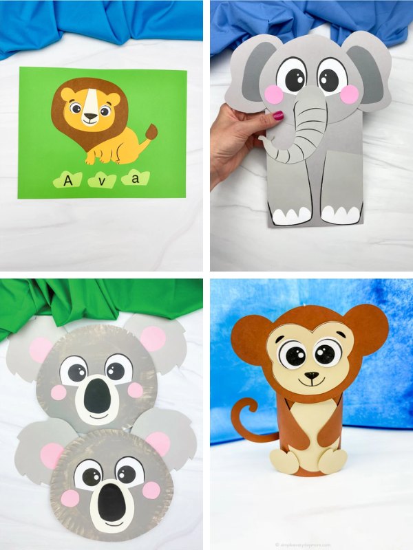 zoo crafts image collage