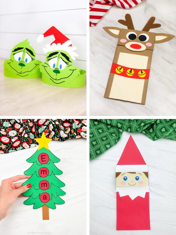 Christmas craft ideas collage