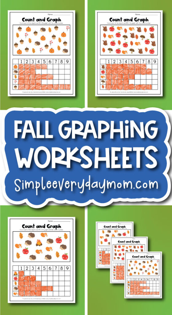 Fall graphing worksheets for kids cover image
