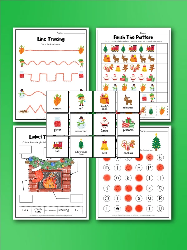 How to catch Santa worksheets collage