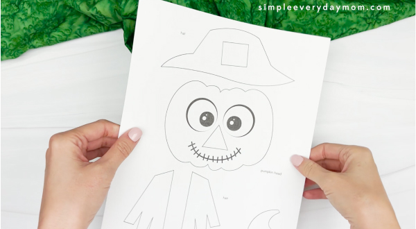 pumpkin scarecrow printed template