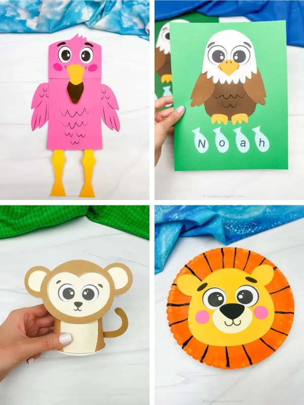 animal craft ideas image collage