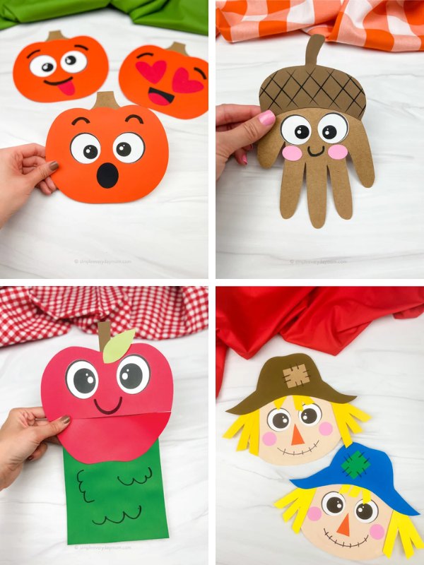 autumn crafts for kids collage