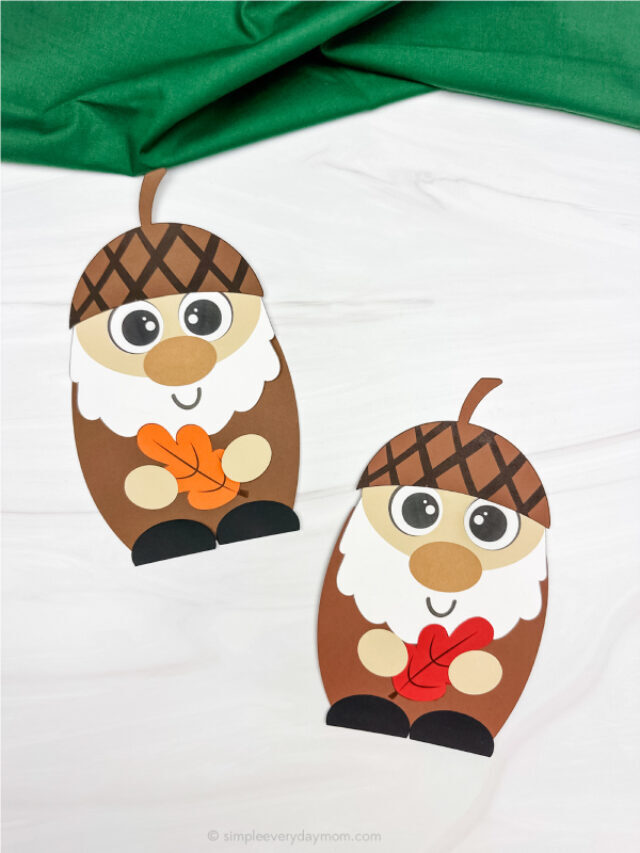Acorn Gnome Craft For Kids [Free Template] Story