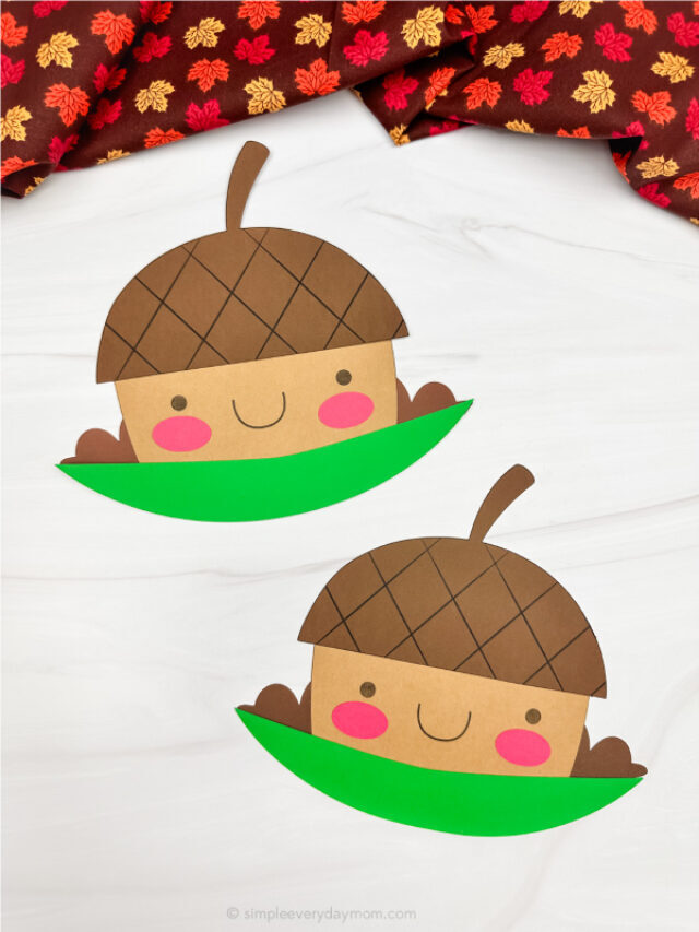 Little Acorn Craft For Kids [Free Template] Story