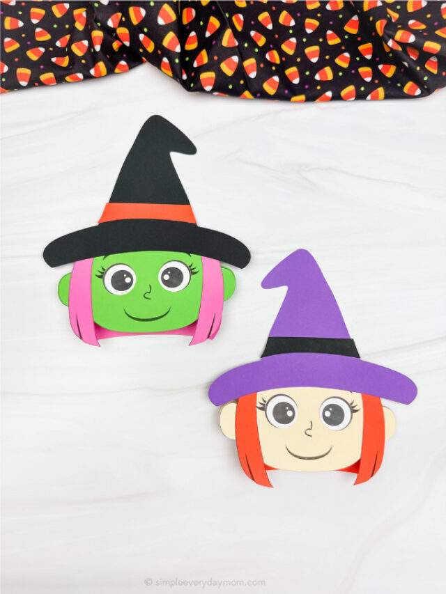 Witch Card Craft For Kids With Template Story