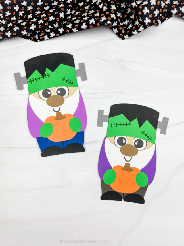 Frankenstein Gnome Craft For Kids [Free Template] Story