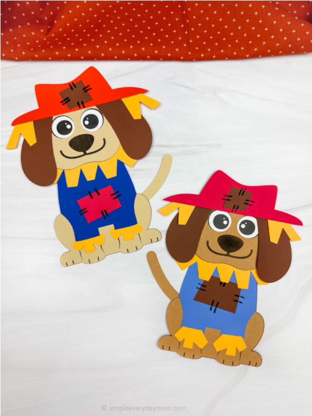 Scarecrow Dog Craft For Kids With Free Printable Template Story