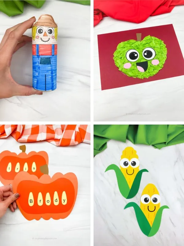 Fall crafts for kids collage