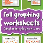 Fall graphing worksheets for kids cover image