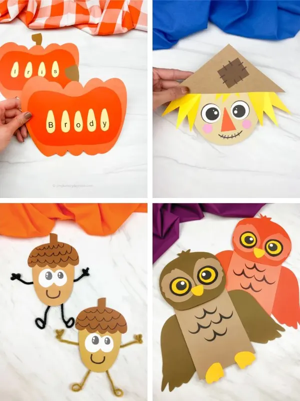 fall crafts collage