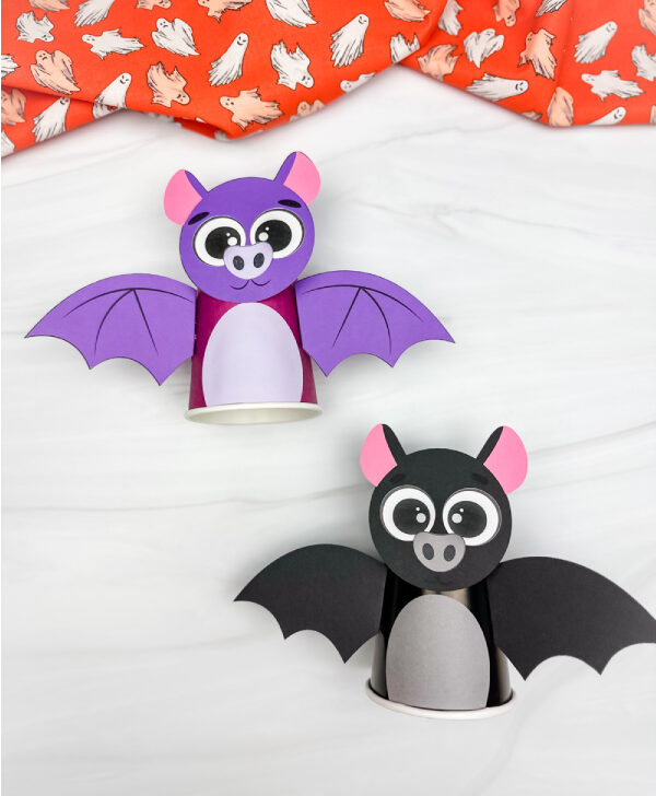 feature image for bat paper cup craft