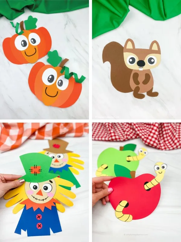 fall crafts for kids collage