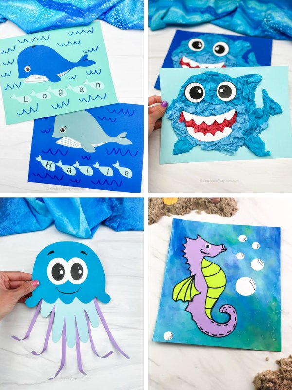 ocean crafts collage