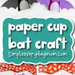 paper cup bat craft pinterest image