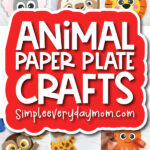 paper plate animal crafts image collage with the words animal paper plate crafts