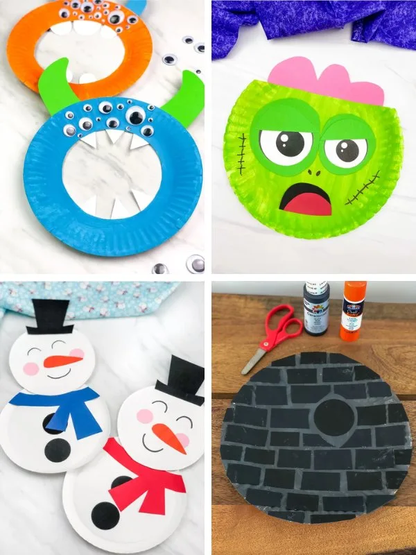 paper plate crafts collage