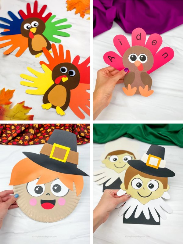 Thanksgiving crafts collage