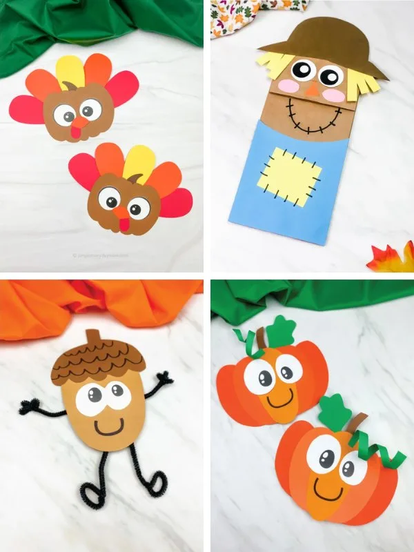 Thanksgiving crafts for kids collage