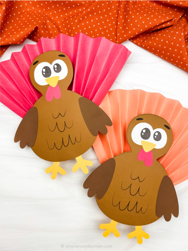 two version of accordion turkey craft image