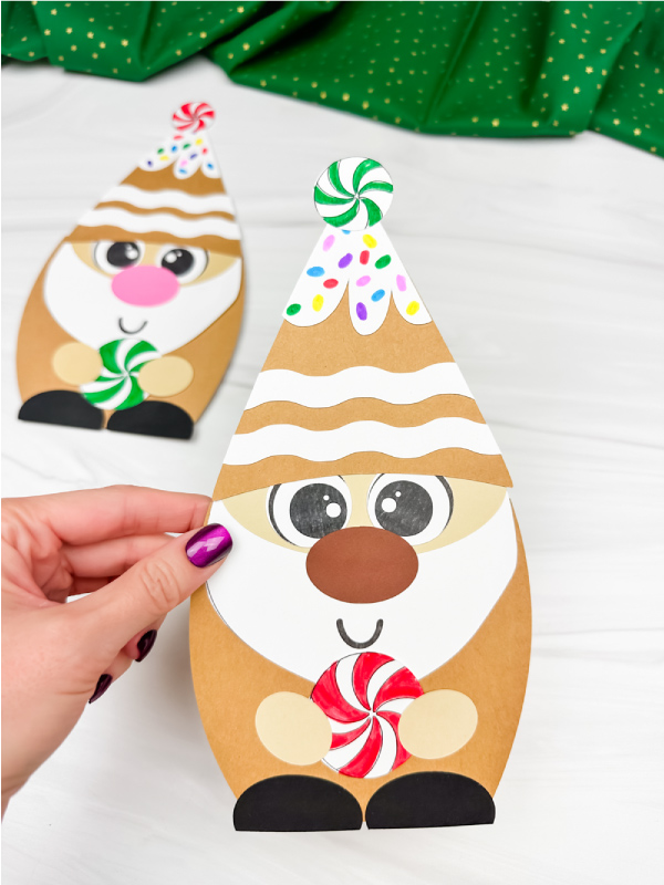 gingerbread gnome craft red version
