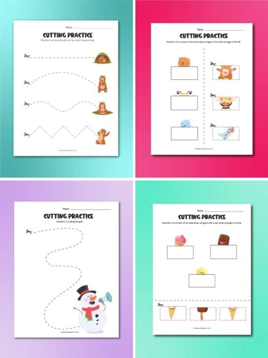 20 Fun Cutting Practice Worksheets For Kids [Free Printables]