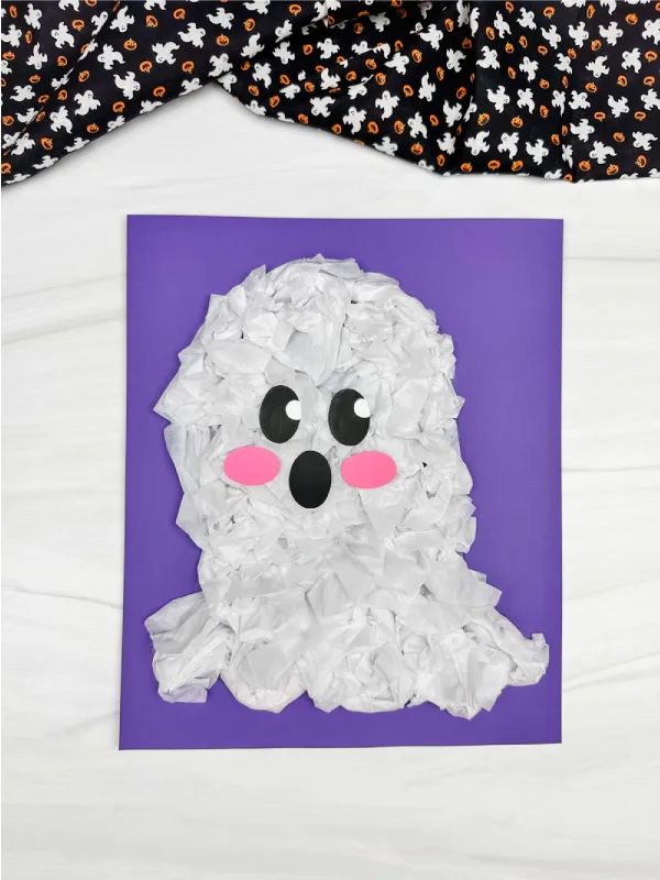 single example of finished tissue paper ghost