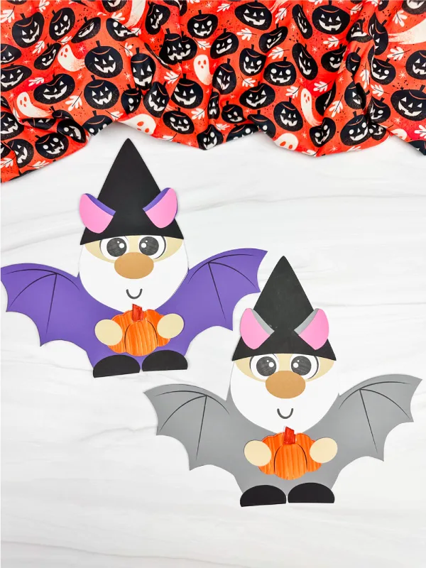 two examples of finished bat gnome craft