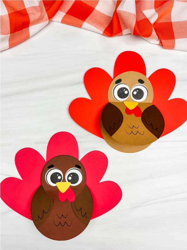 turkey card craft two options