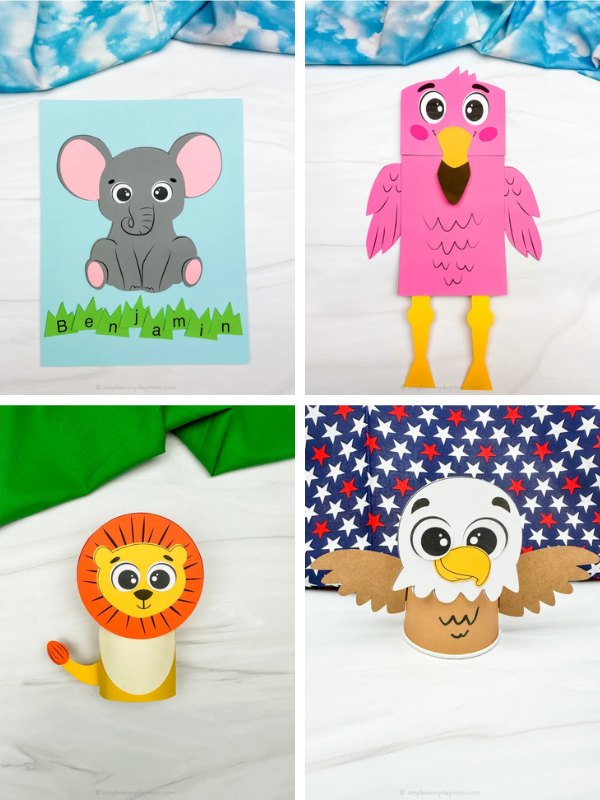 Animal craft ideas collage