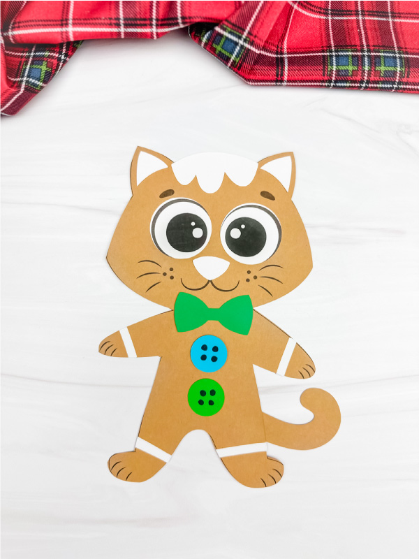 single example of Gingerbread cat craft