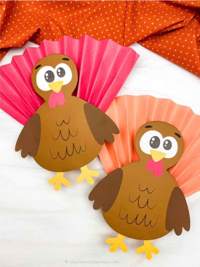 Accordion Turkey Craft For Kids [Free Template] Story