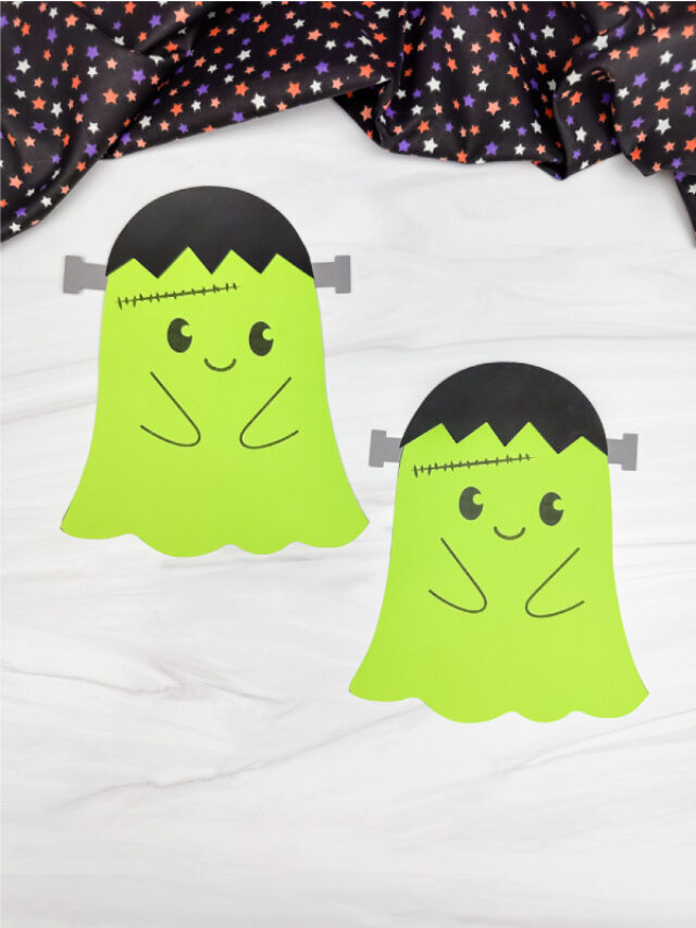 Frankenstein Ghost Craft For Kids W/Free Template Story