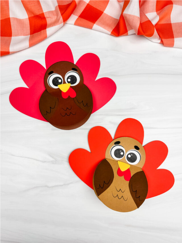 Easy Turkey Card Craft For Kids (Free Template) Story