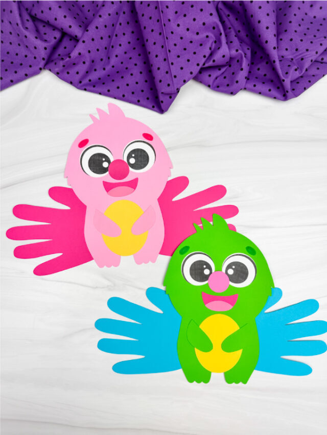 Monster Handprint Craft For Kids [Free Template] Story