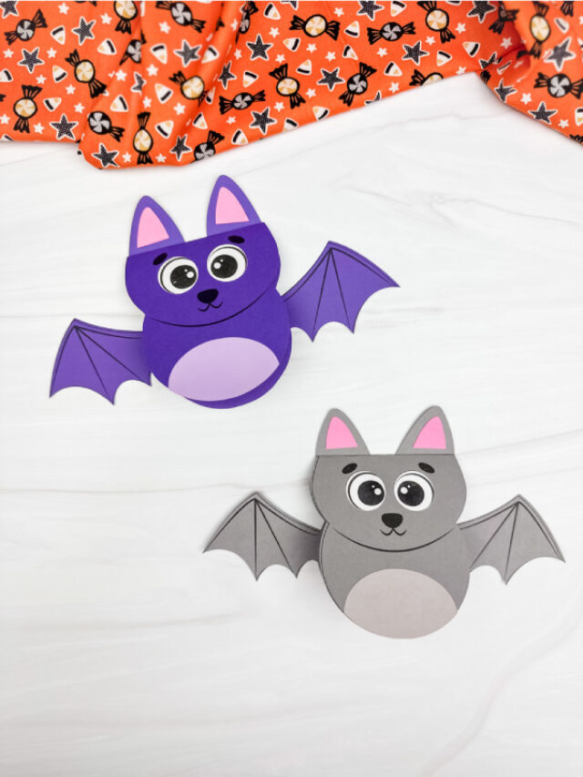 Bat Card Craft For Kids W/Free Template Story