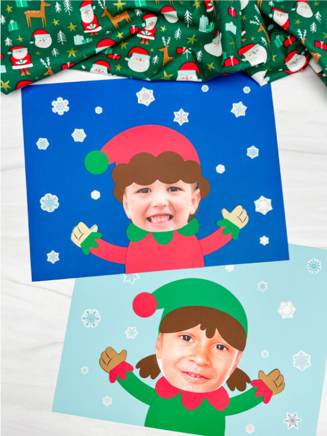 Easy Elf Photo Craft For Kids W/PDF Template Story