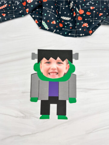 Frankenstein Photo Craft For Kids [Free Template]