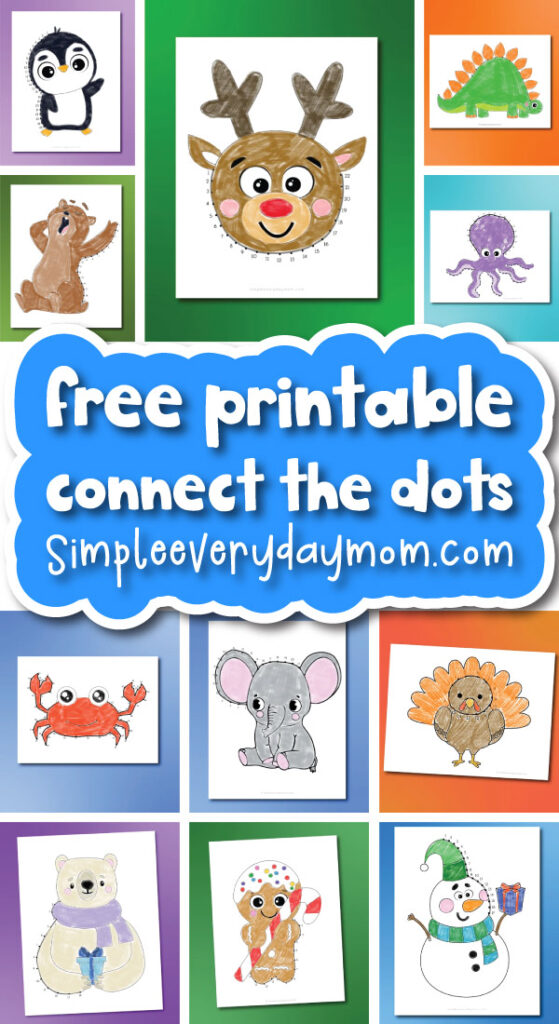 do to dots image collage with the words free printable connect the dots in the middle 