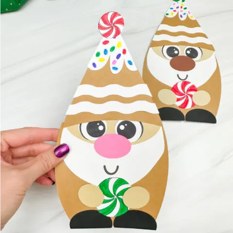 gingerbread gnome craft green version
