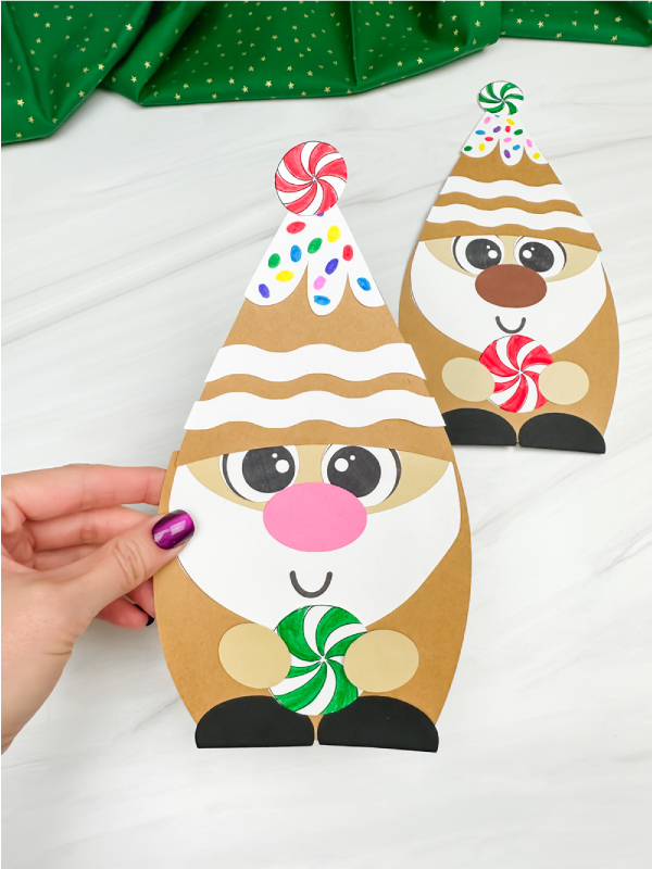 gingerbread gnome craft green version