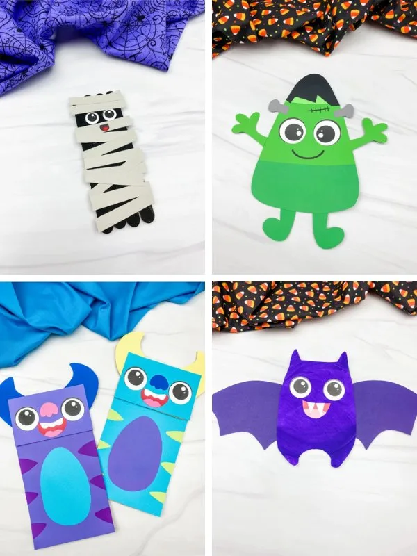 Halloween crafts for kids collage