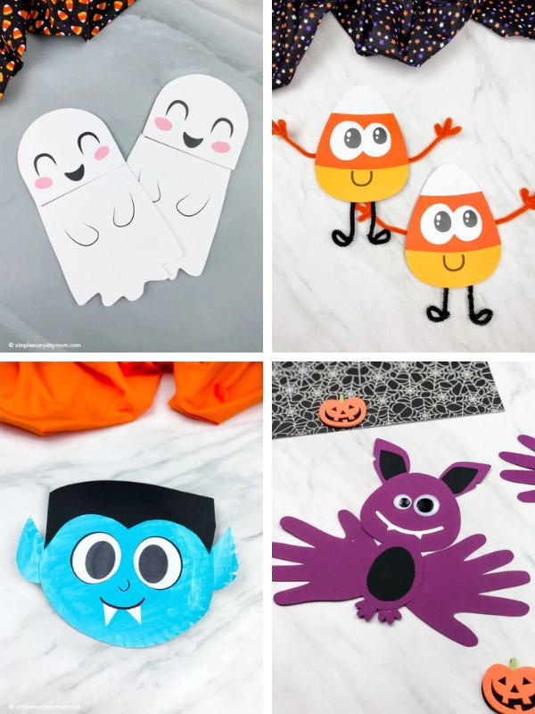 halloween crafts collage for kids