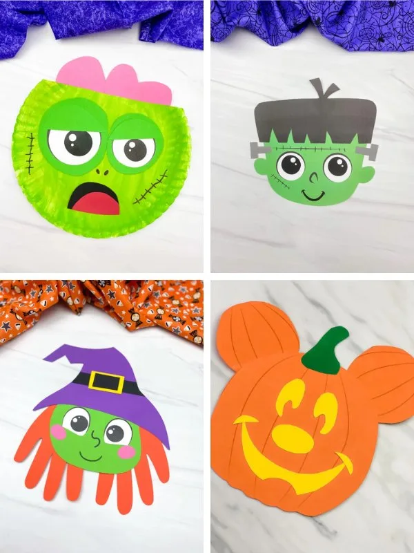 Halloween crafts collage
