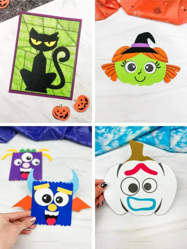 Halloween craft ideas collage