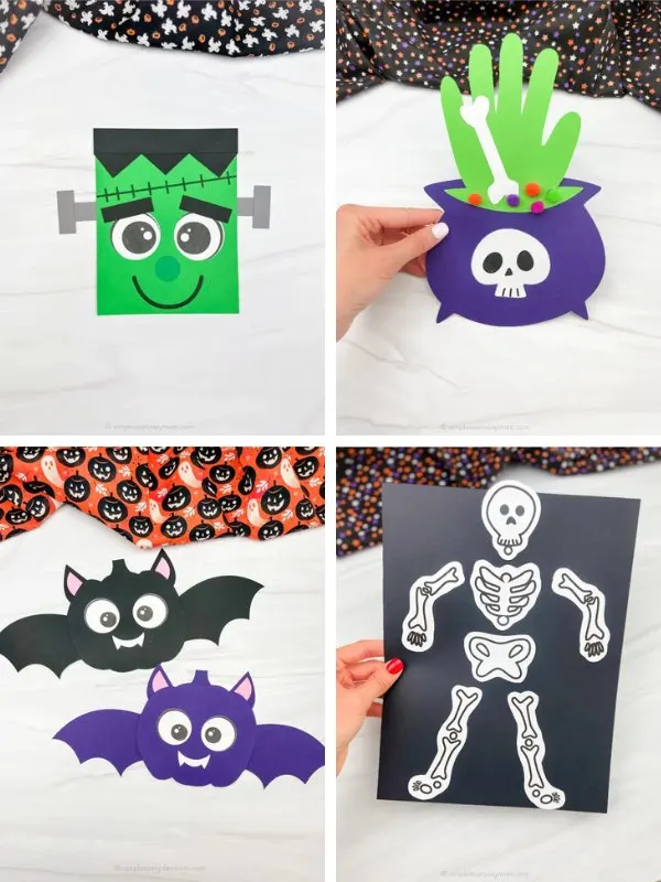Halloween crafts collage