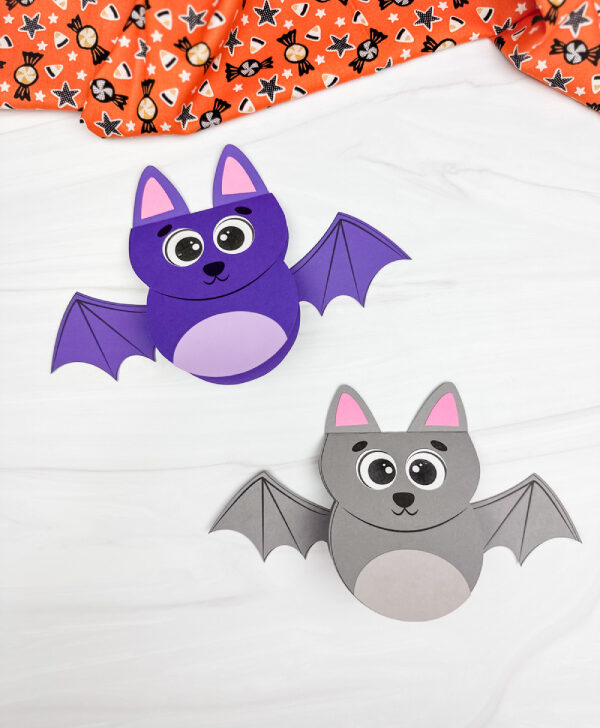 two examples of bat card craft