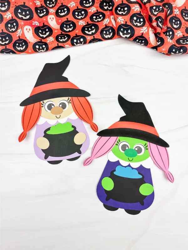 side by side examples of witch gnome craft