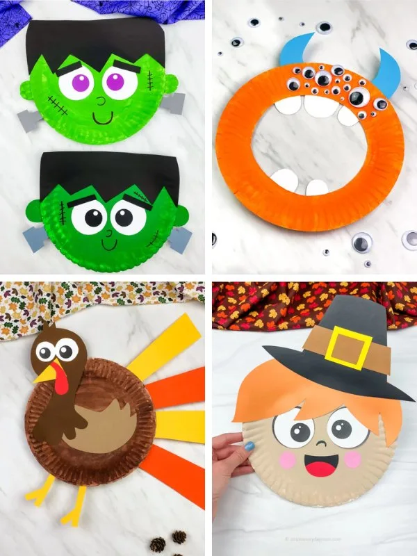 Paper plate crafts image collage